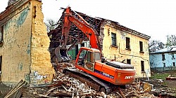 Слом здания. DOOSAN SOLAR 255LC