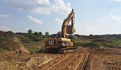 Разработка песчанного карьера. CATERPILLAR 320DL